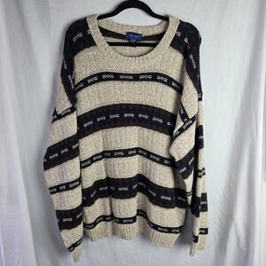 Vintage Town Craft 2XL Pullover Sweater Geometric Fair Isle Fisherman Grandpa TV